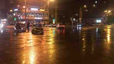 Авария на Приморской, где пересекаются две улицы: Наличная и Одоевского