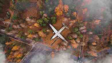 Самолет Ан-8 у Песочного шоссе Фото: