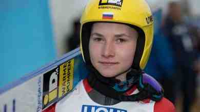 18-летняя петербурженка Анна Шпынева заняла первое место в прыжках на лыжах с трамплина на…