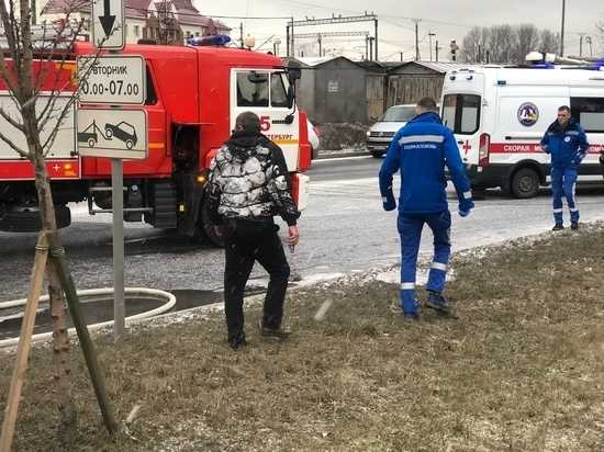 После аварии на Кибальчича сгорела «Волга»