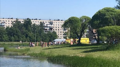 Примерно в 14:40 плескались дети в Полюстровском парке, сейчас две реанимации и скорая, маленький…