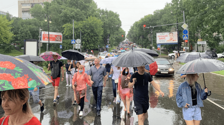 Очередная акция в Хабаровске собрала 3,5 тысячи человек |