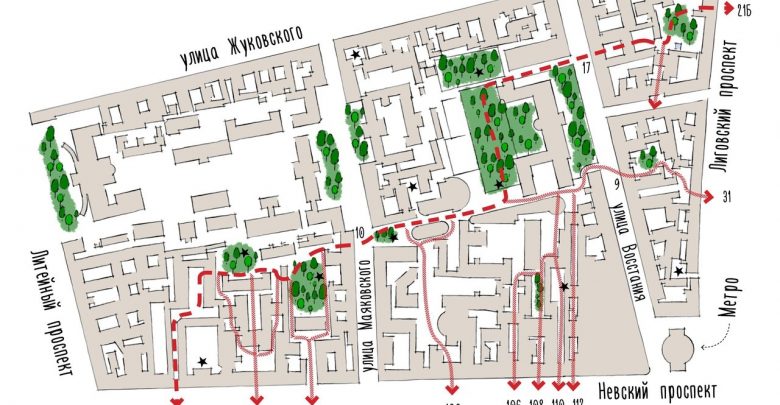 Петербургская художница нарисовала карты проходных дворов С помощью карт можно пройти по центру Петербурга,…