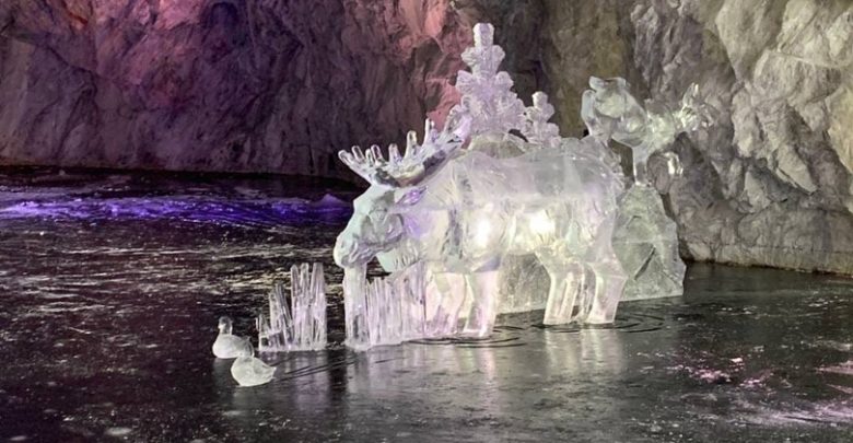 В горном парке «Рускеала» возвели невероятные ледяные скульптуры на тему природы Карелии. Подсмотреть на…