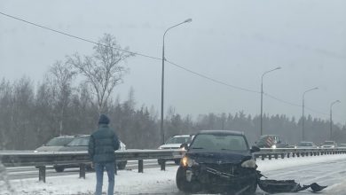 Авария с КИА на 20 км. трассы Р-21 Кола (Мурманское шоссе), в сторону города