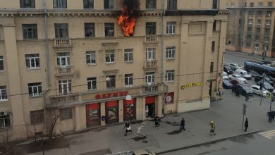 Пожар на 4 этаже в доме 7/7 на Заневском проспекте. В коммунальной 5-комнатной квартире…
