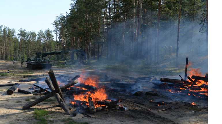 В Ленобласти по учебной тревоге тушили пожар и спасали от отравления угарным газом