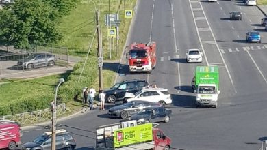 Авария на перекрестке Товарищеского и Российского проспектов