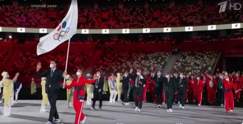 Сборная России приняла участие в церемонии открытия Олимпиады