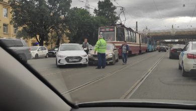 Немножко не повезло трамвайчикам и их пассажирам на улице Маршала Говорова , они встали…