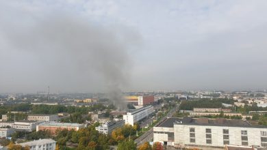 Пожар в автосервисе на Седова