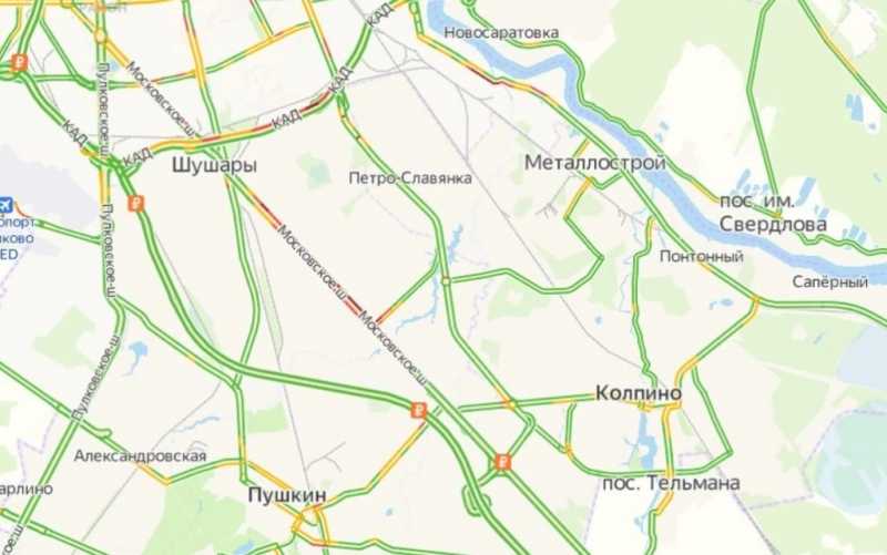 На Московском шоссе семикилометровая пробка |