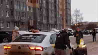 В городе Кудрово мужчину и женщину сбило на зебре такси. Около такси «Фольксваген Поло»…