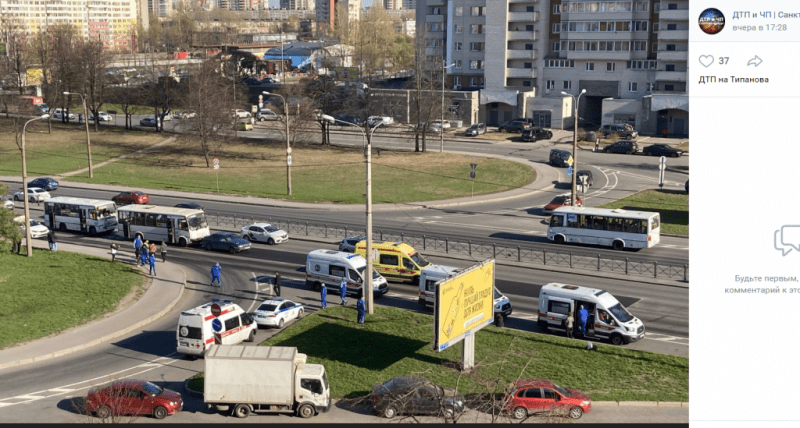 После ДТП с маршрутками в Петербурге госпитализированы 11 человек, в том числе дети - Новости Санкт-Петербурга