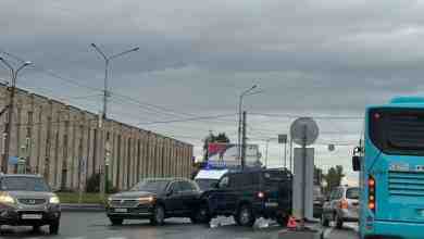 Русский Патриот ударил немецкого Таурега на Краснопутиловской улице