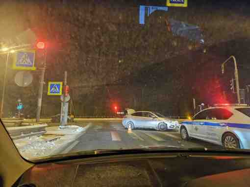 Авария на пересечении Витебского проспекта и Петербургского шоссе