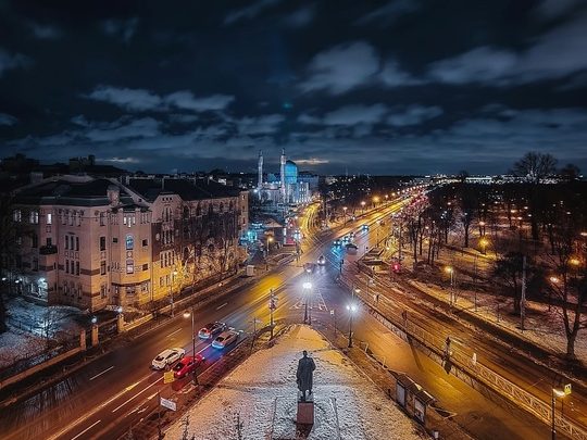 Вечер у метро Горьковская Фото: kvant_man