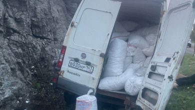 На «Скандинавии» вчера вечером фургон «Фиат Дукато», груженный мукой, съехал в кювет и врезался…