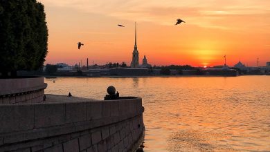 Утро на Стрелке Васильевского острова. Фото: nikitina__marinka
