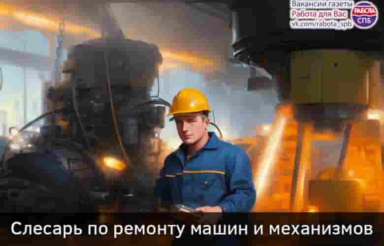 — Слесарь по ремонту машин и механизмов З/п от 70 т. р. Адмиралтейский, Василеостровский,…