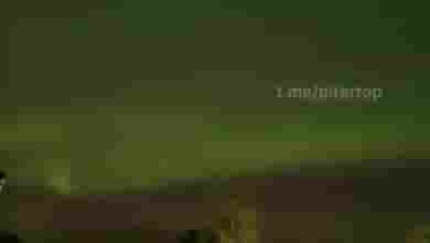 Северное сияние в Ленинградской области