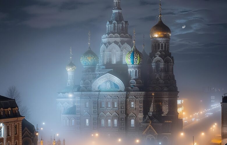 Спас на Крови в осеннем тумане. Фото: andrei_mikhailov